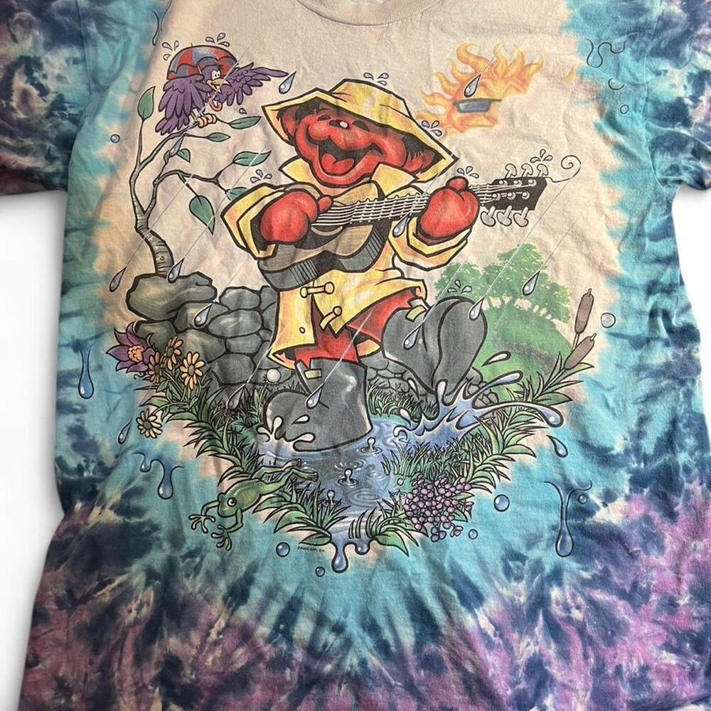 90s liquid blue tie dye graphic - Picture 2 of 4